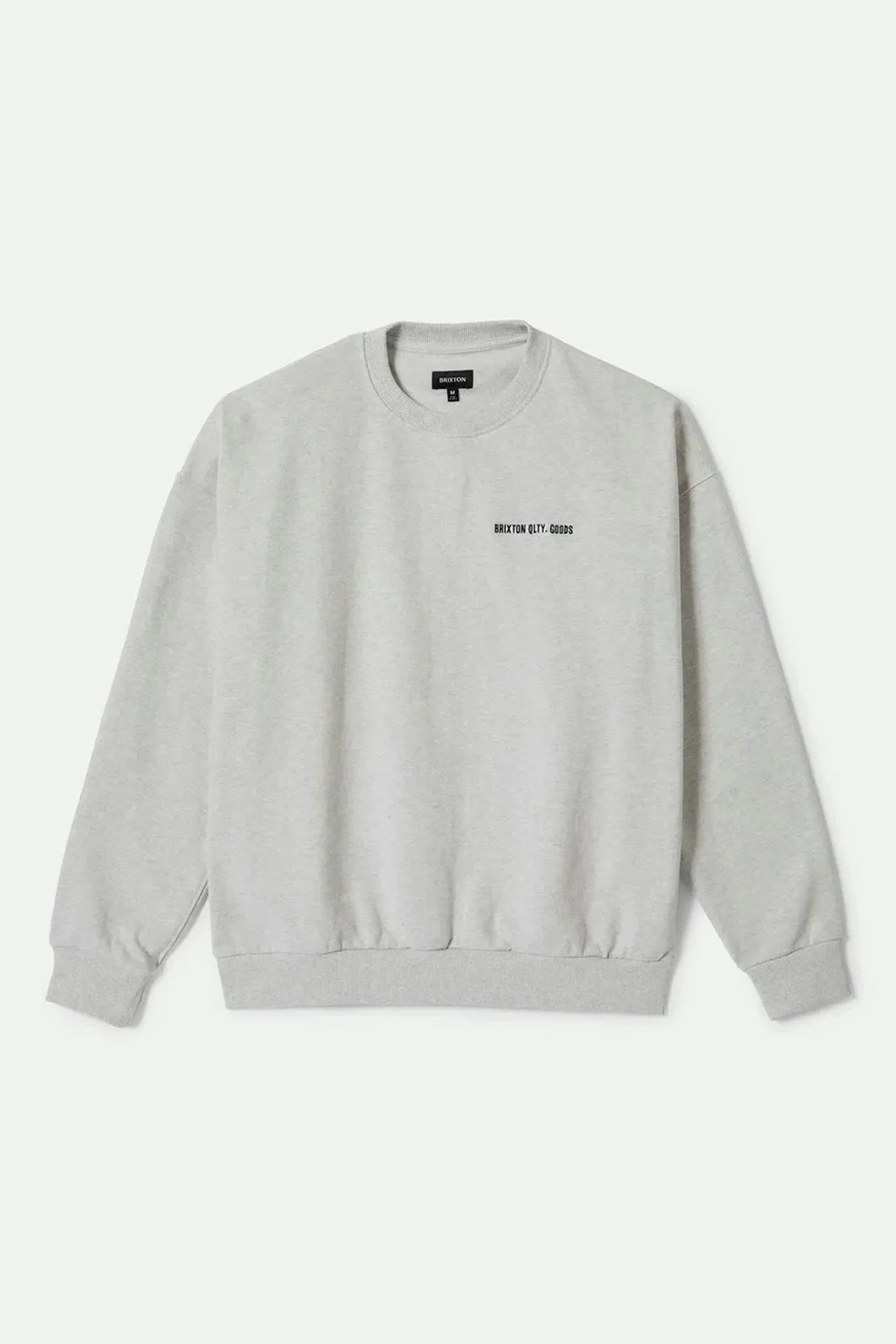 product tweed warmth product inventory Embroidered Heavy Weight Crew Heather Grey Ash