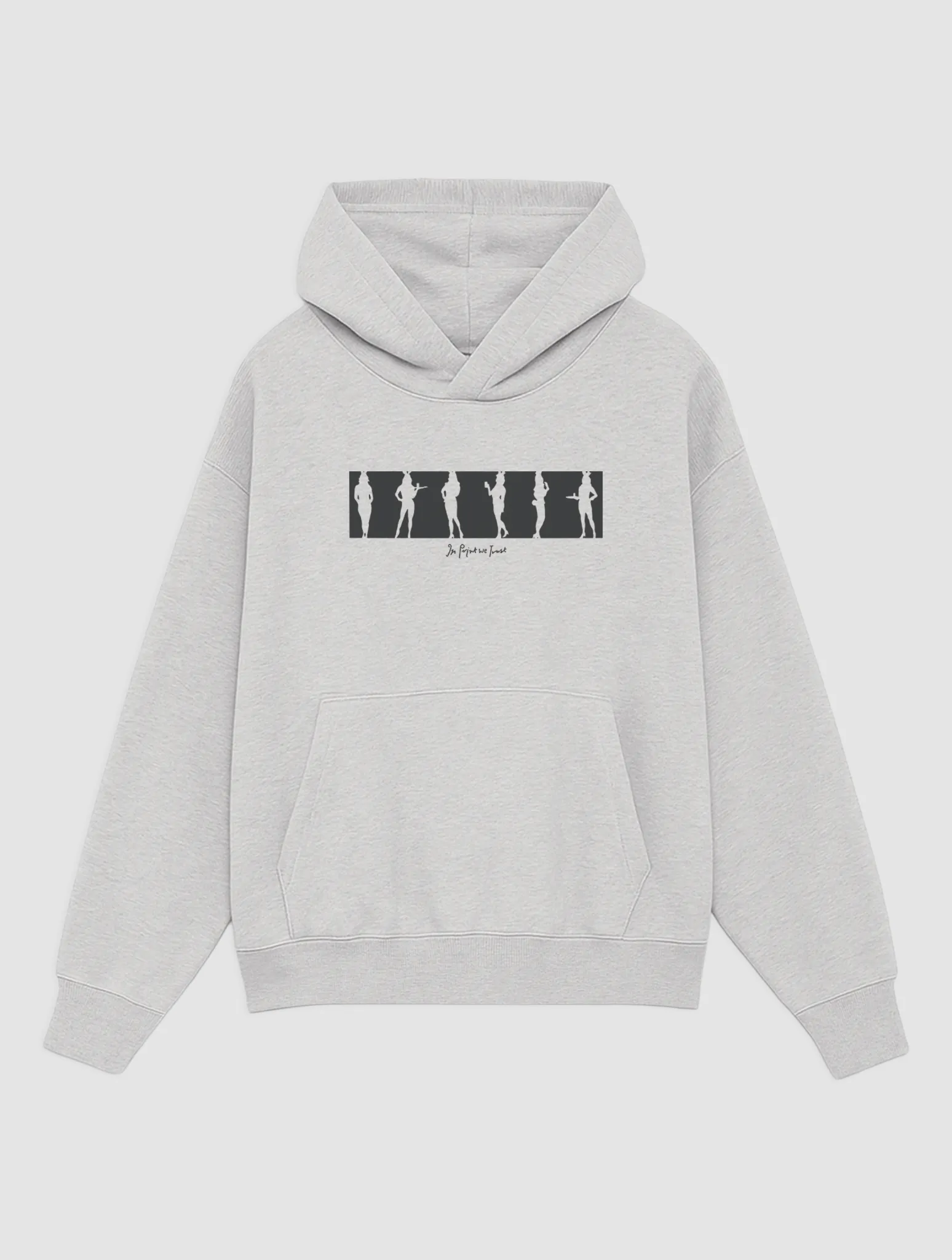 bunnies grey hoodie anti pill coating