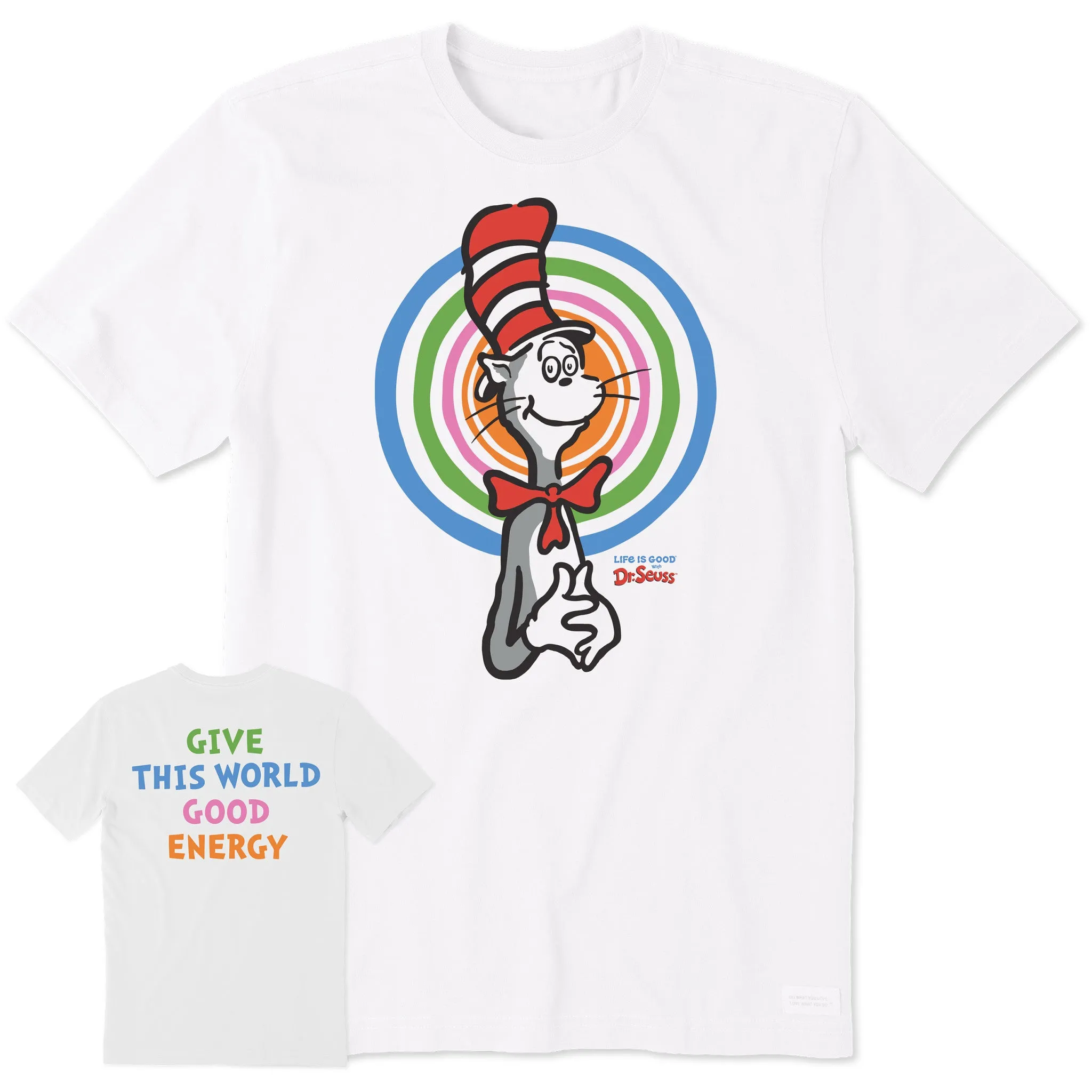 Sporty Chic Men's The Cat Good Energy Short Sleeve Crusher Tee