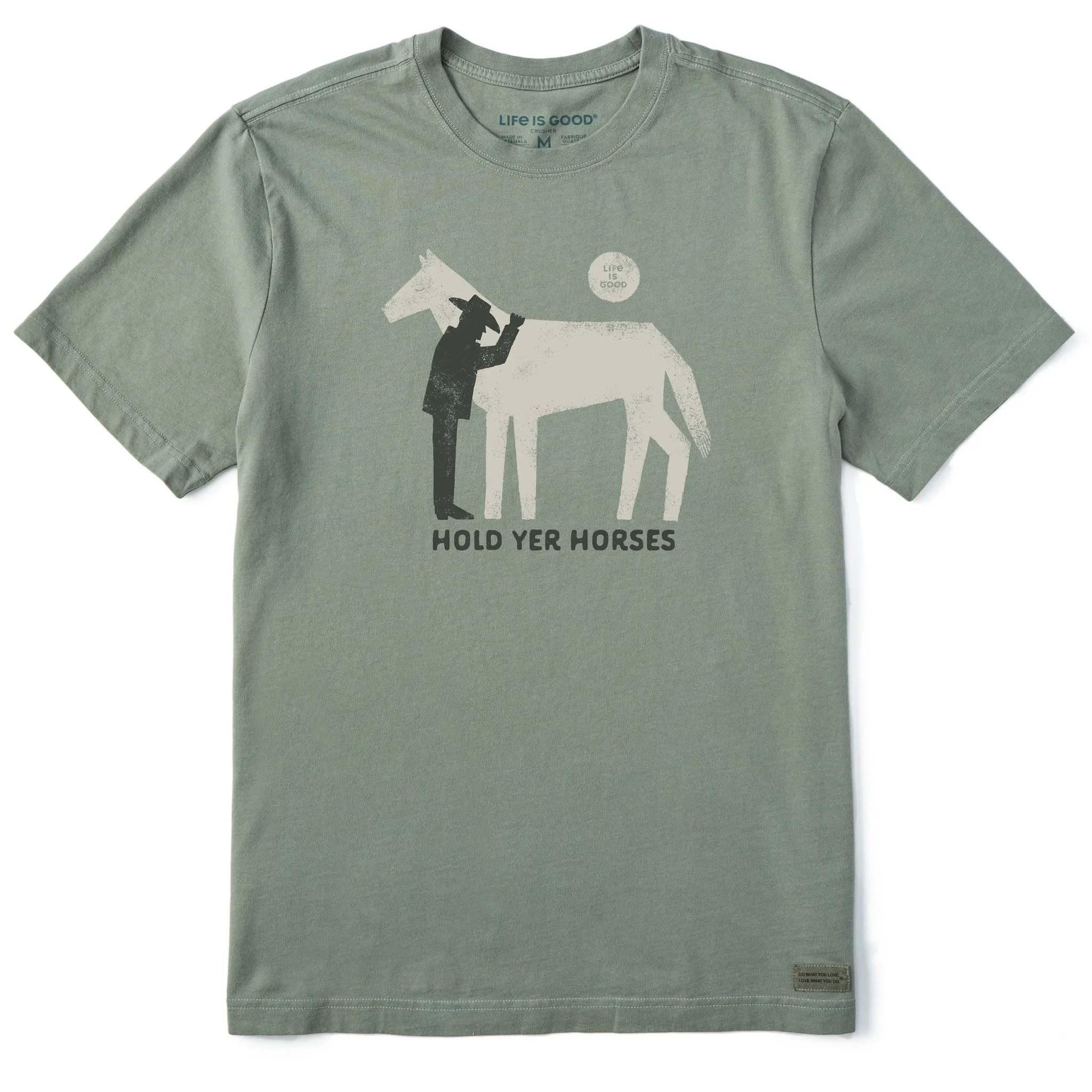 Comfy Look Men's Hold Yer Horses Cowboy Short Sleeve Tee