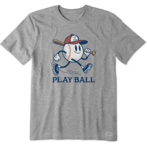 Men's Play Ball Mascot Short Sleeve Tee Chafe Free Armhole ReinforcedShoulderPanels
