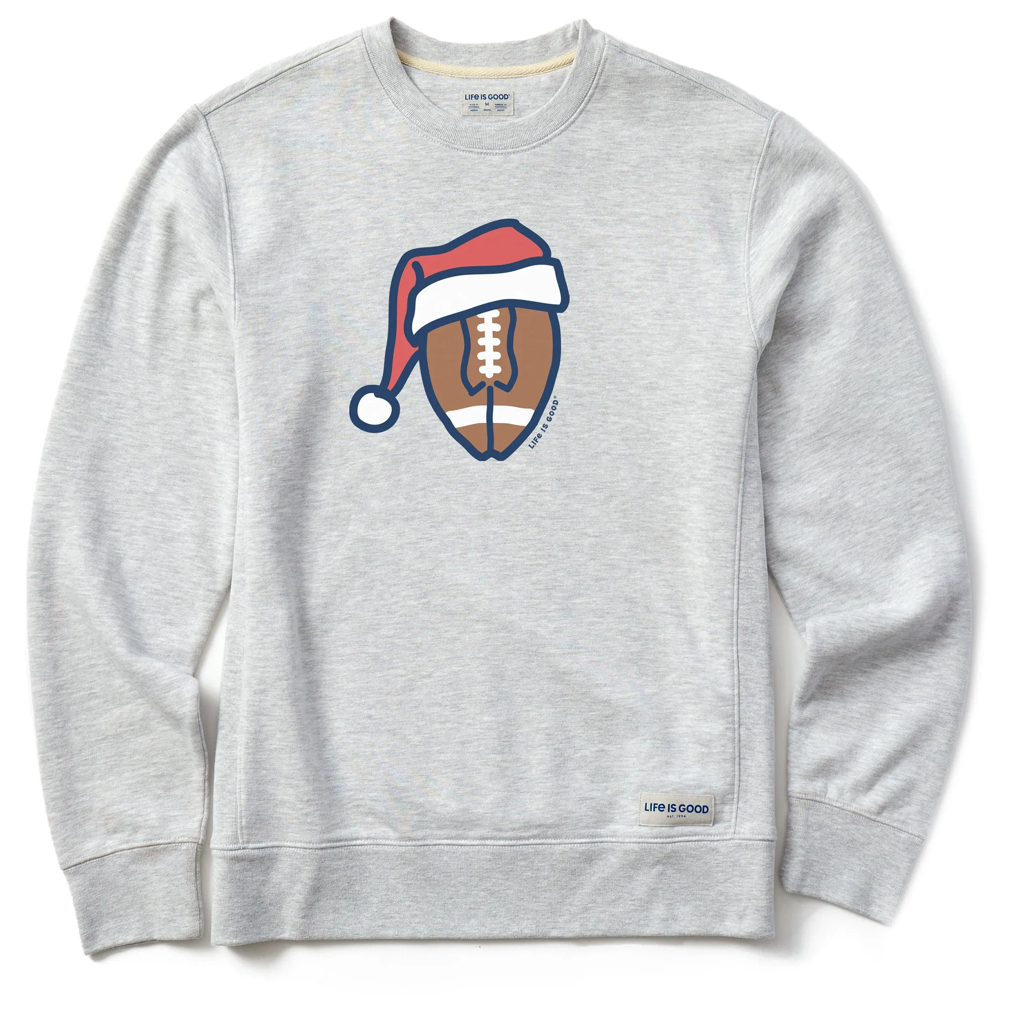 Men's Santa Football Simply True Fleece Crew Warm Hues Snug Fit