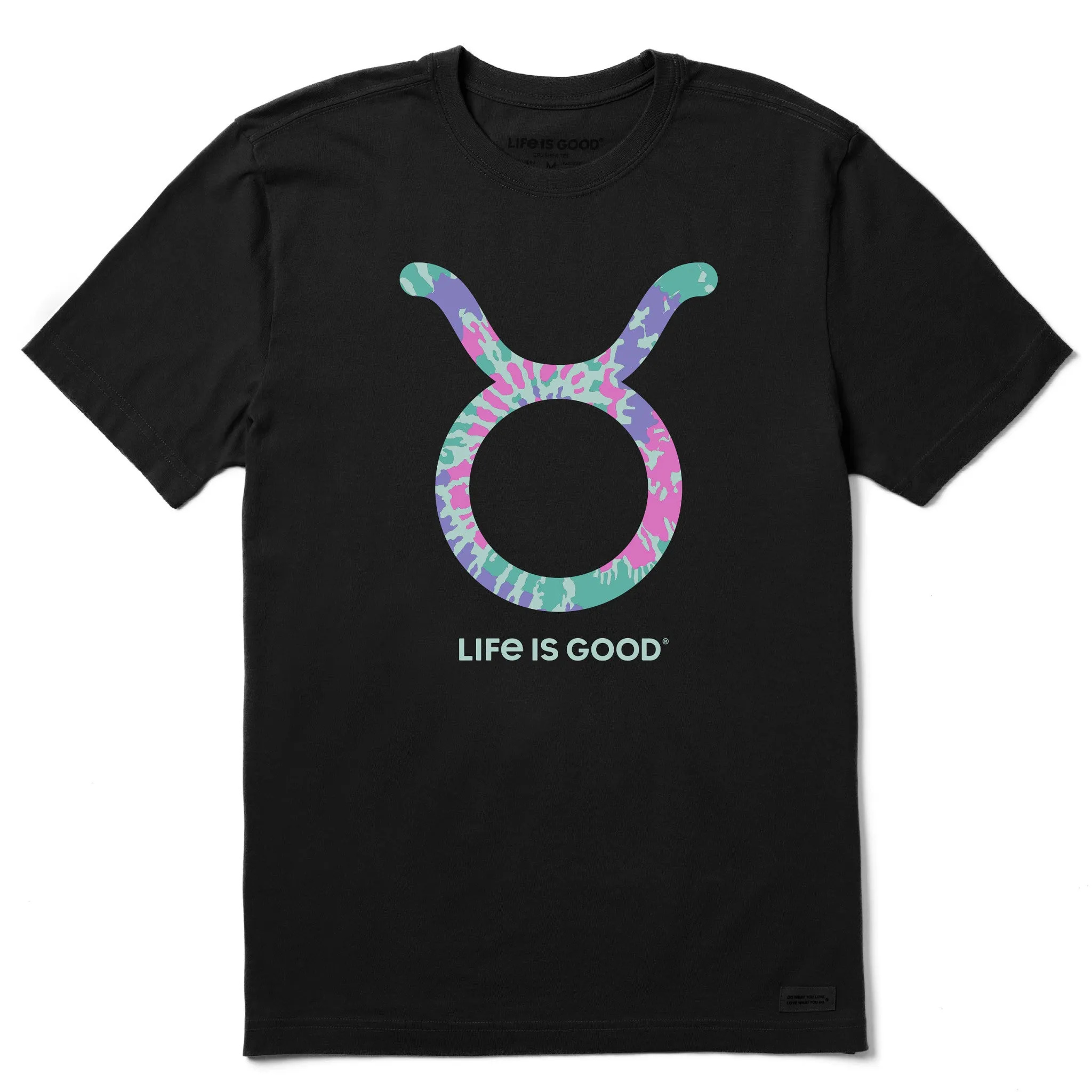 Chic Comfort Style Scoop neck femininity Men's Taurus Sign Tie Dye Short Sleeve Crusher Tee