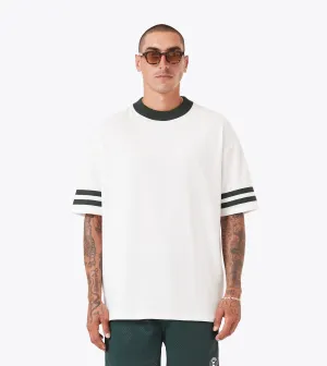 Modern Fit Beaded details QB Lounge Tee Vintage White