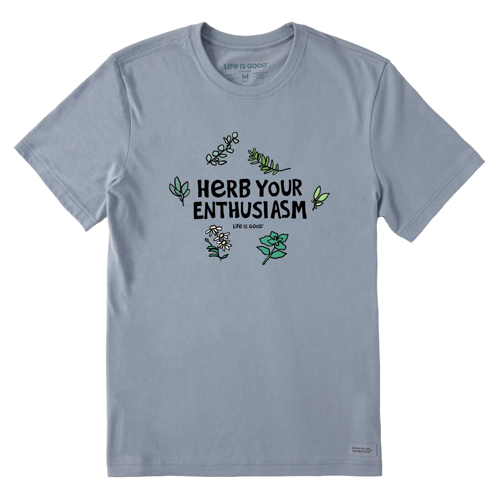 Men's Herb Your Enthusiasm Short Sleeve Crusher Tee Double Stitched Seams