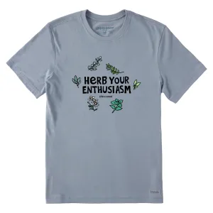 Quick Dry Fabric Men's Herb Your Enthusiasm Short Sleeve Crusher Tee