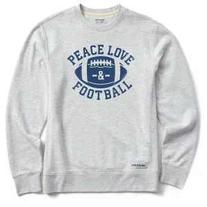Men's Peace Love Football Simply True Fleece Crew product casual elegance blend Fresh Minimal