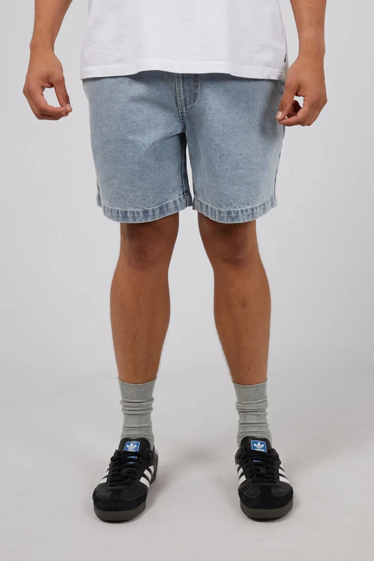 Rider Denim Short Bleach Blue Easy Fit Wear Comfort Flex