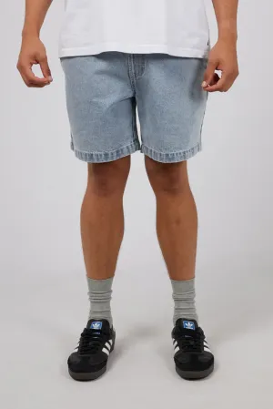 Rider Denim Short Bleach Blue Easy Fit Wear Comfort Flex