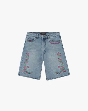 Flowers Denim Shorts Layer game Classic Gym Ready