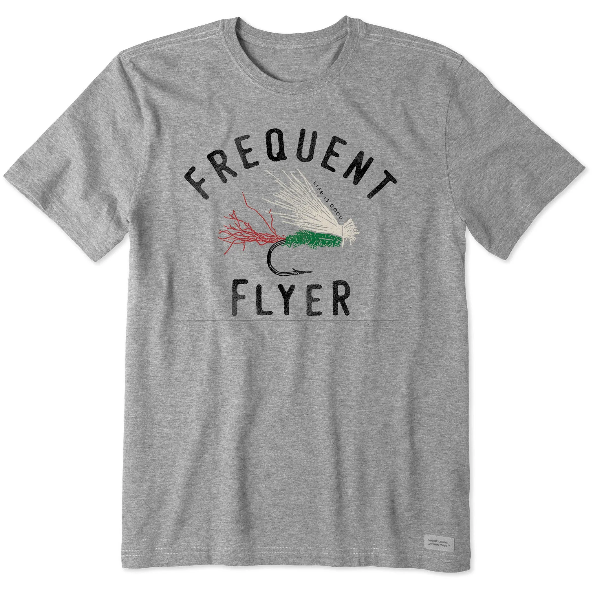 Men's Frequent Flyer Short Sleeve Crusher Tee Water Based Ink Office Casual