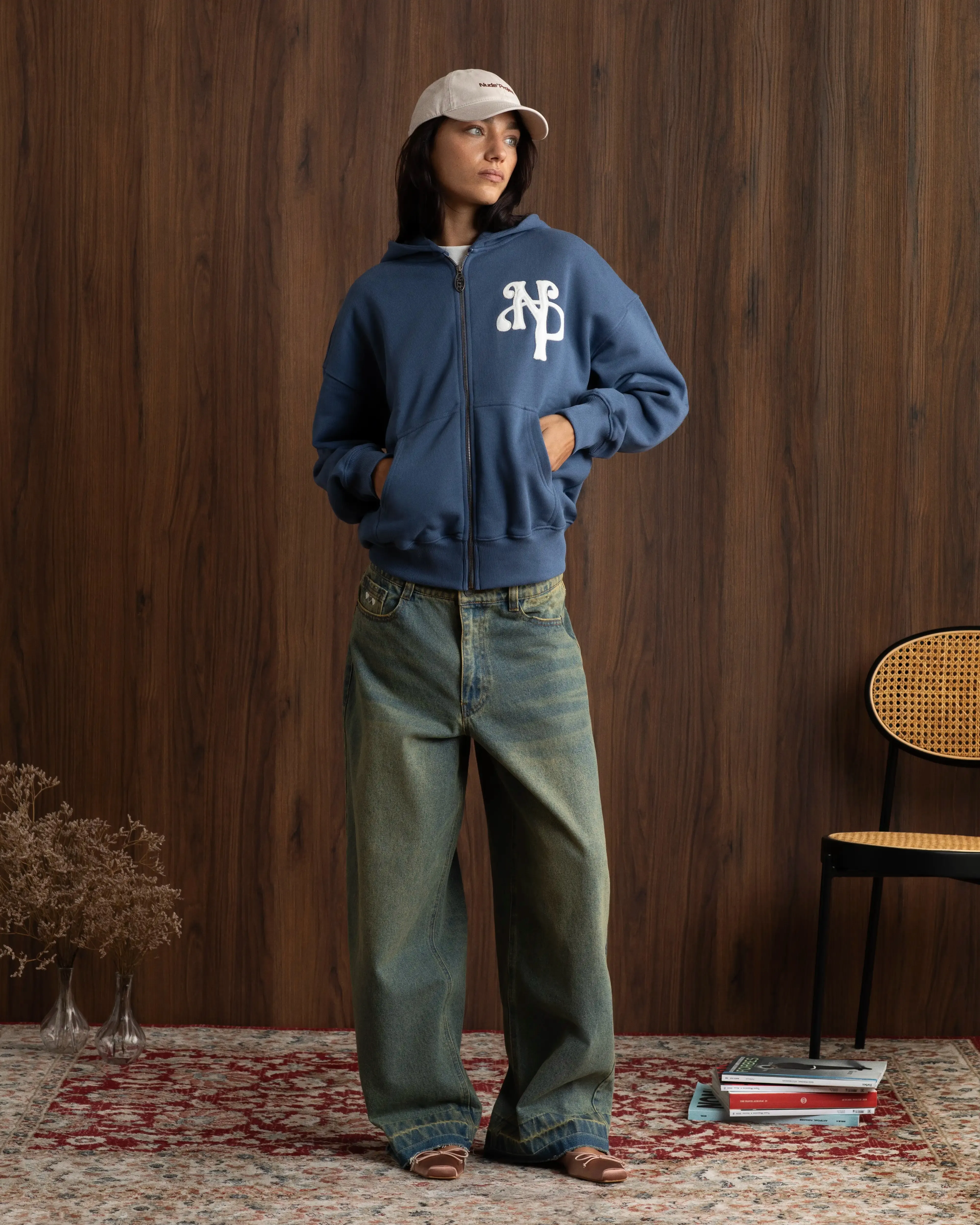 Sports Apparel product anniversary charm Kill Bill Zip-Up Hoodie Indigo