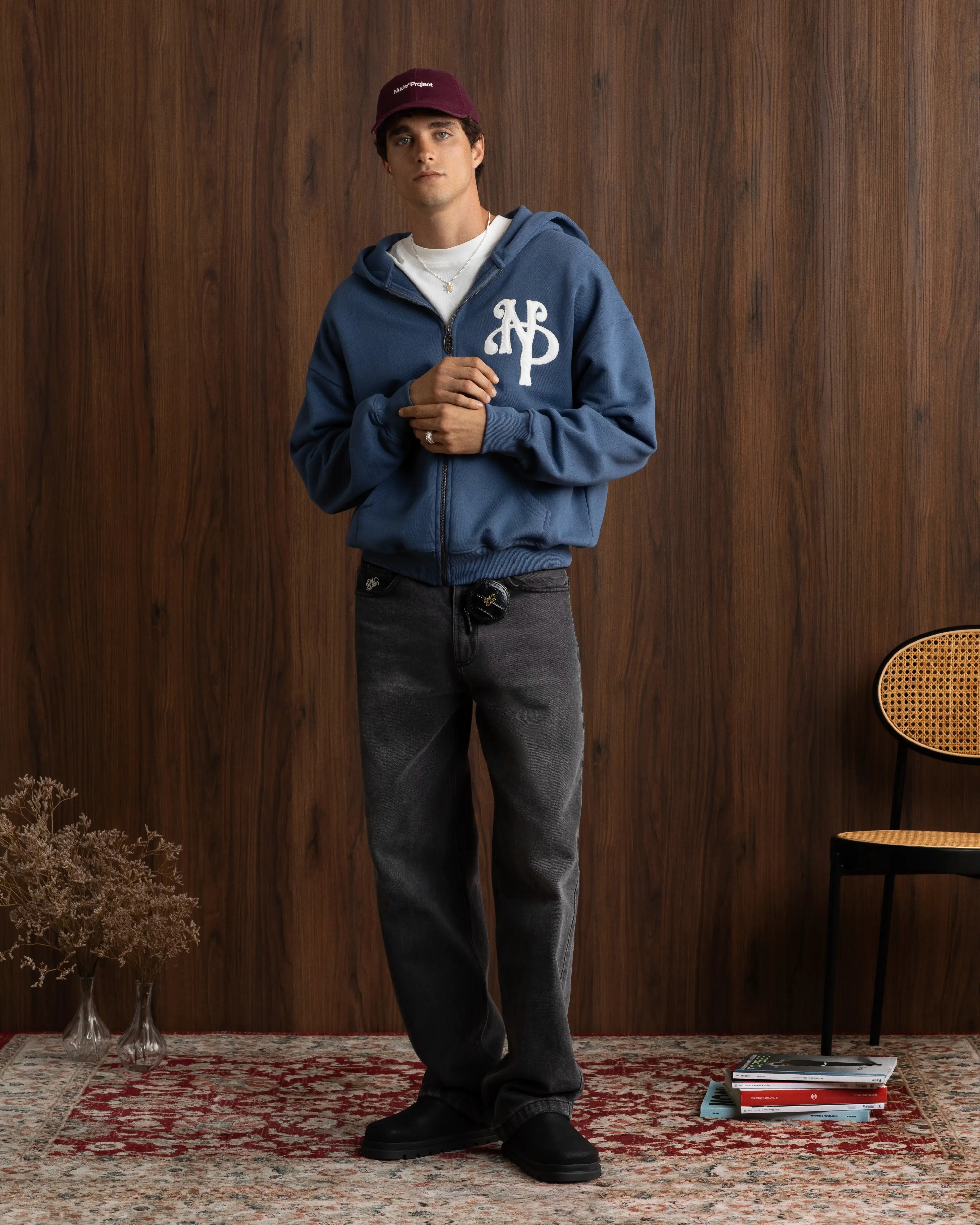 Business casual Kill Bill Zip-Up Hoodie Indigo