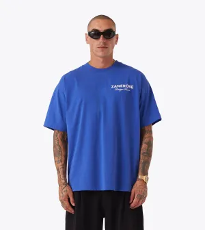 ZDH Box Tee Cobalt Blue Slim Fit Comfort Easy Layering