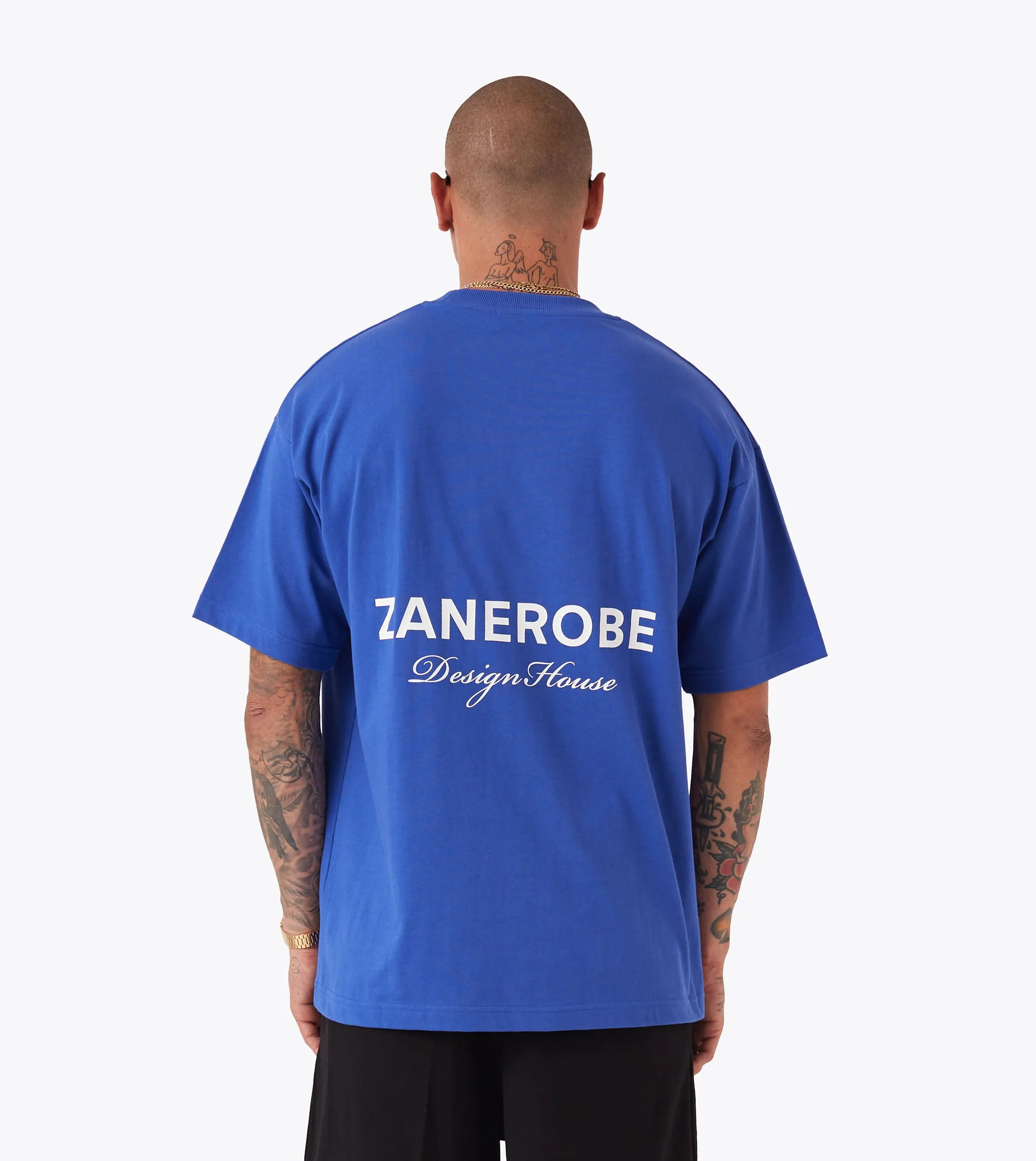 ZDH Box Tee Cobalt Blue Perfect for Layering Effortless Comfort Wear