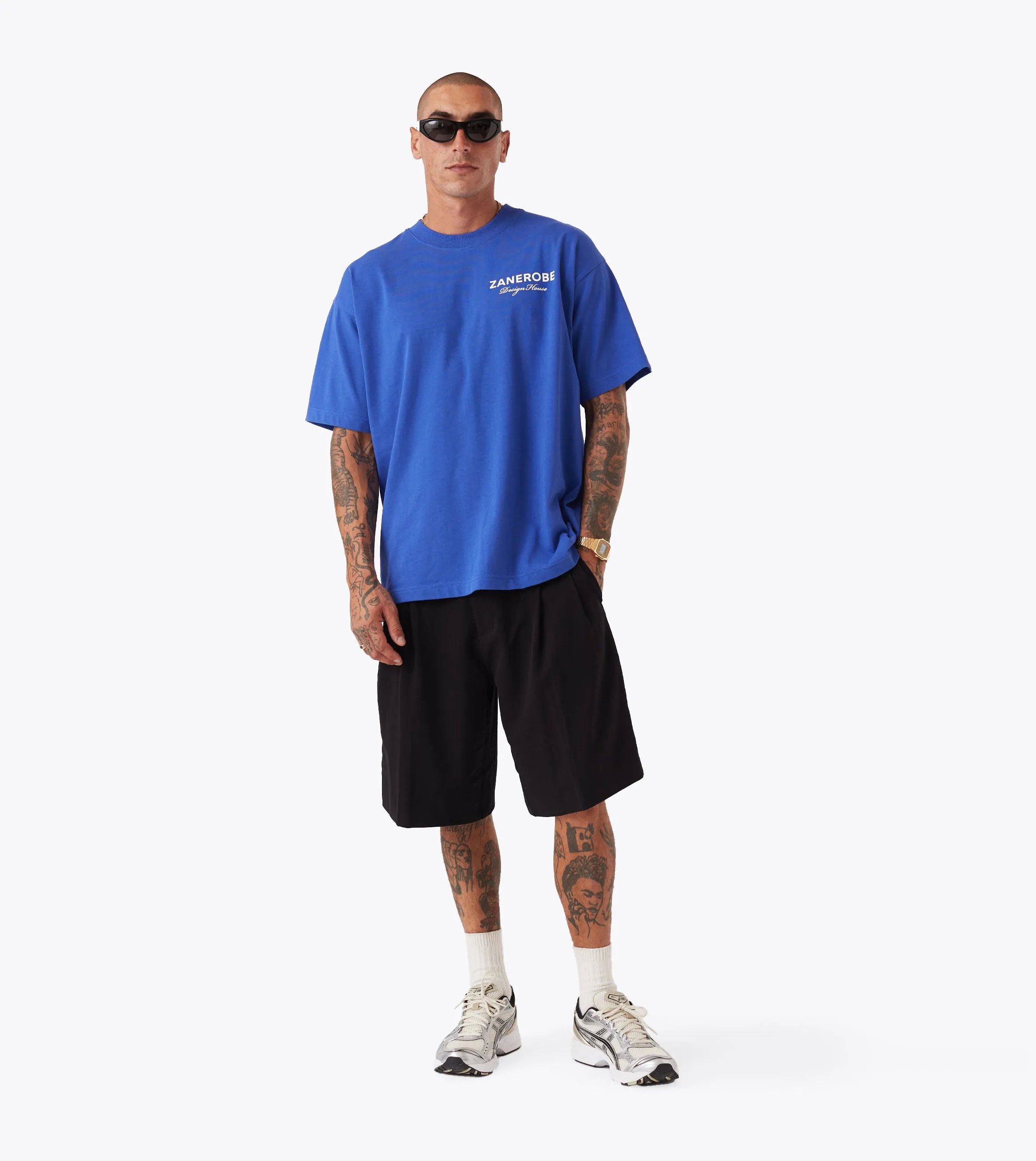 Recycled Polyester ZDH Box Tee Cobalt Blue