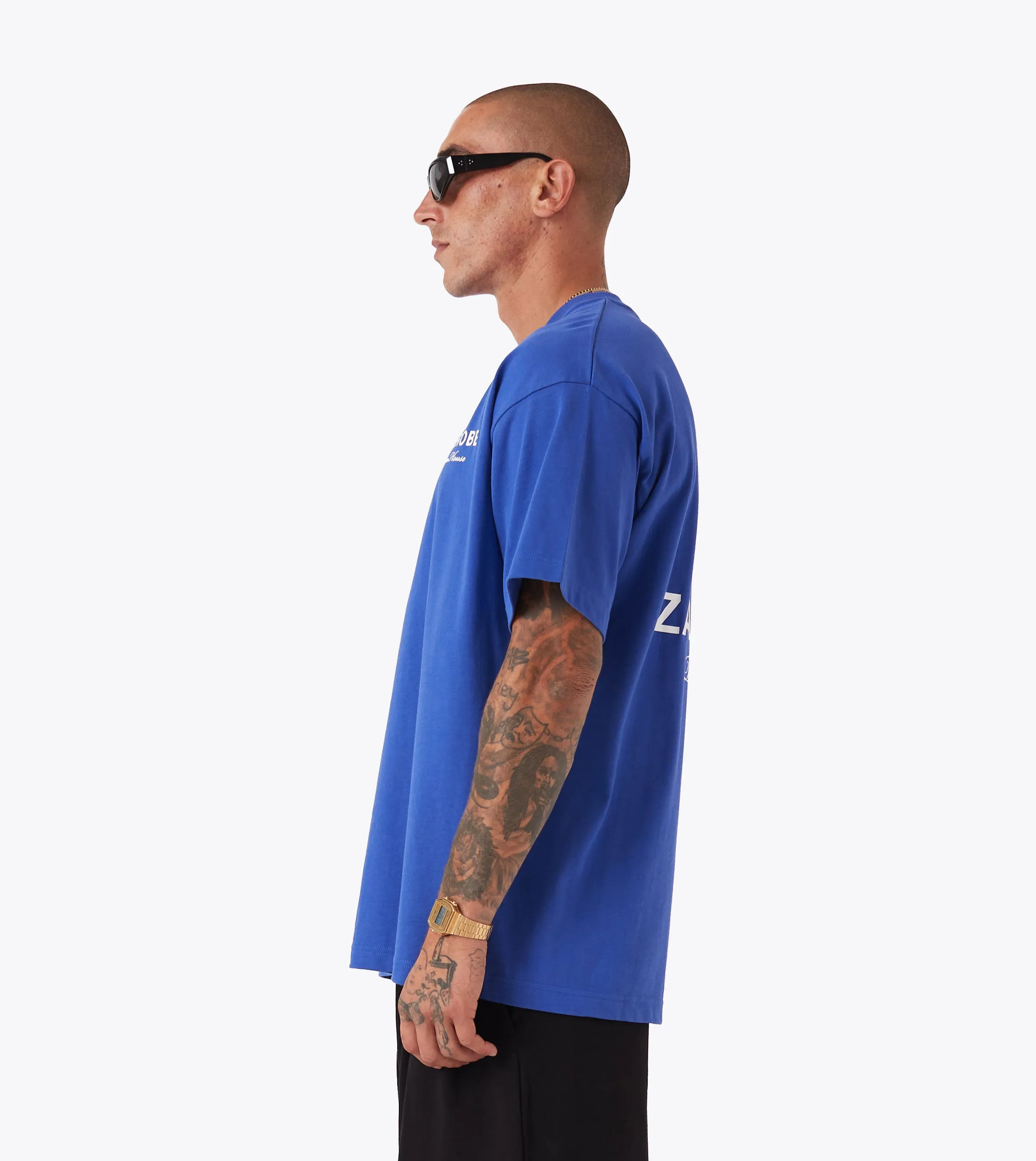 ZDH Box Tee Cobalt Blue Thermal Regulation Layer Sleek And Stylish