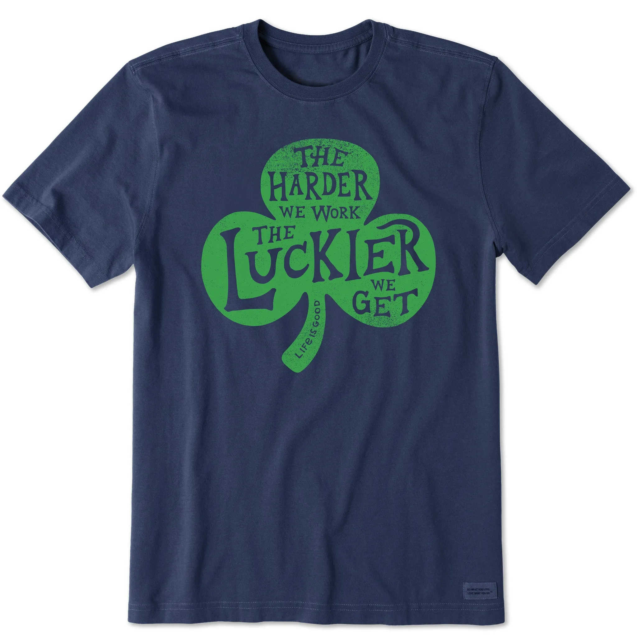 Men's Hard Work Shamrock Short Sleeve Crusher Tee brandable Quick Layer