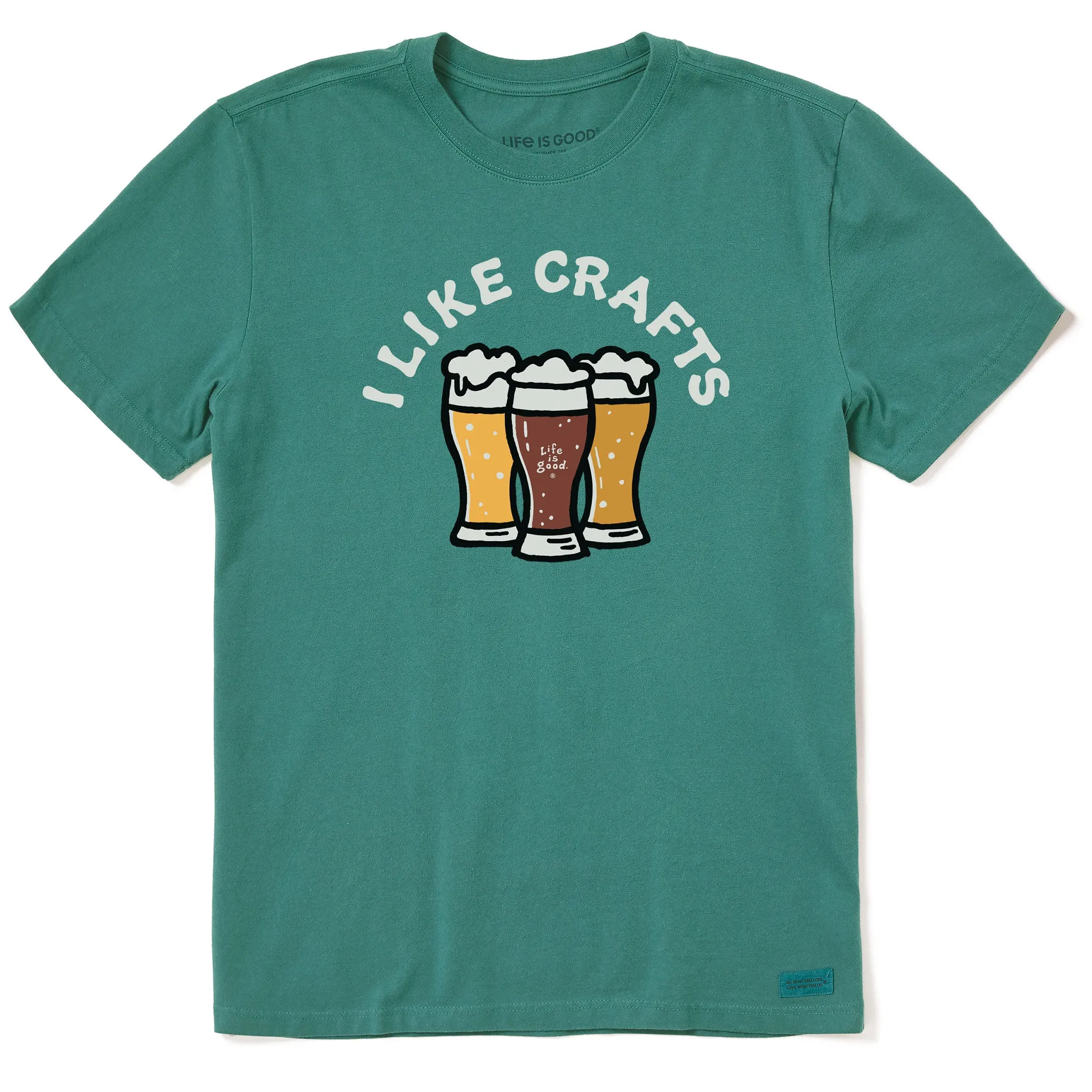 Soft Touch Fabric Men's I Like Crafts Beer Short Sleeve Crusher Tee