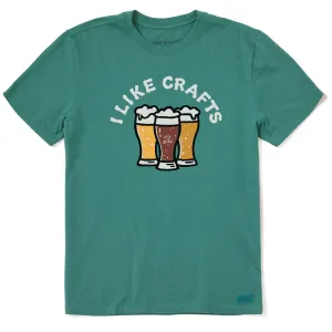 Men's I Like Crafts Beer Short Sleeve Crusher Tee Comfortable Stretch Cool Vibes