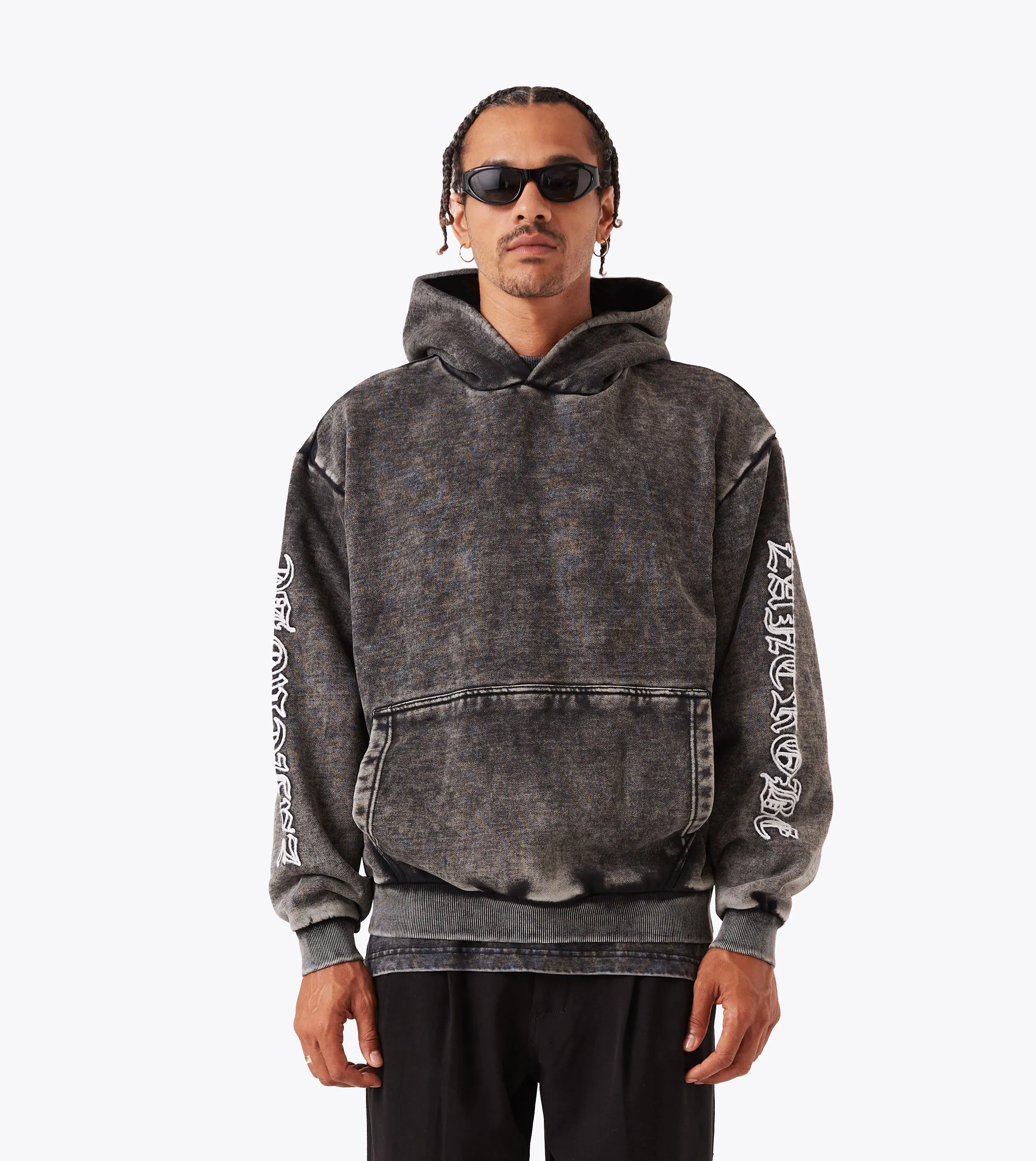 Striped logoed Gothic Box Hood GD Ash Grey