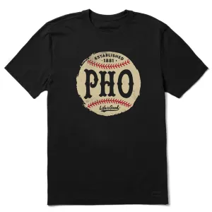Men's Phoenix Baseball Short Sleeve Crusher Tee Casual Essential Wear On-the-Go Comfort