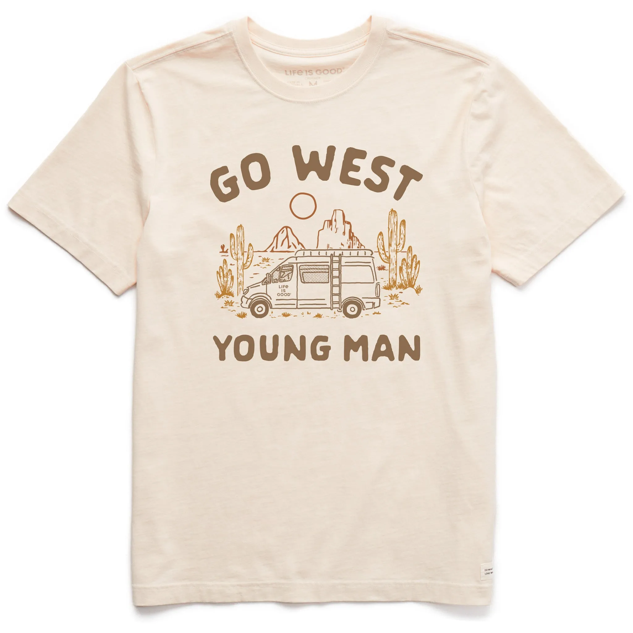 Men's Go West Young Man Short Sleeve Crusher Tee short sleeved