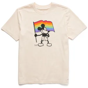 Reinforced Shoulder Men's Willie Pride Flag Short Sleeve Crusher Tee