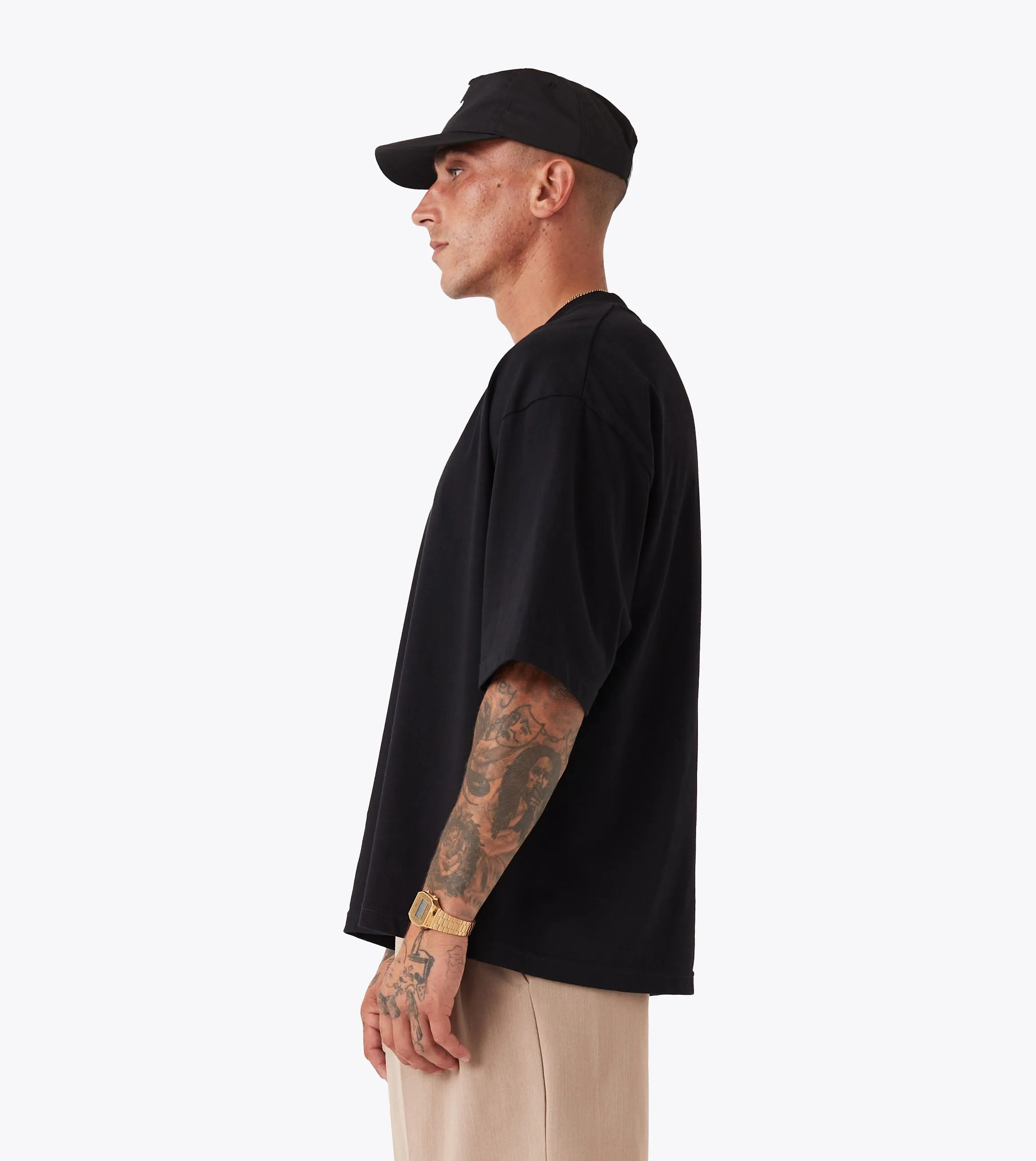 Practical Wear Flow Crop Tee Black