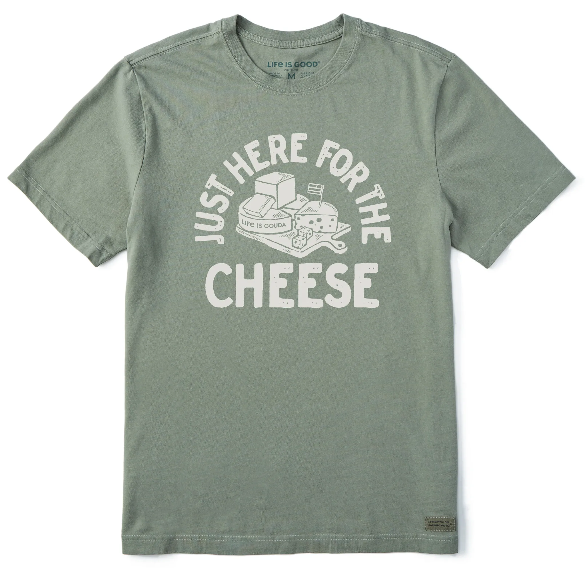 Fashion Comfort Men's Here for the Cheese Short Sleeve Tee
