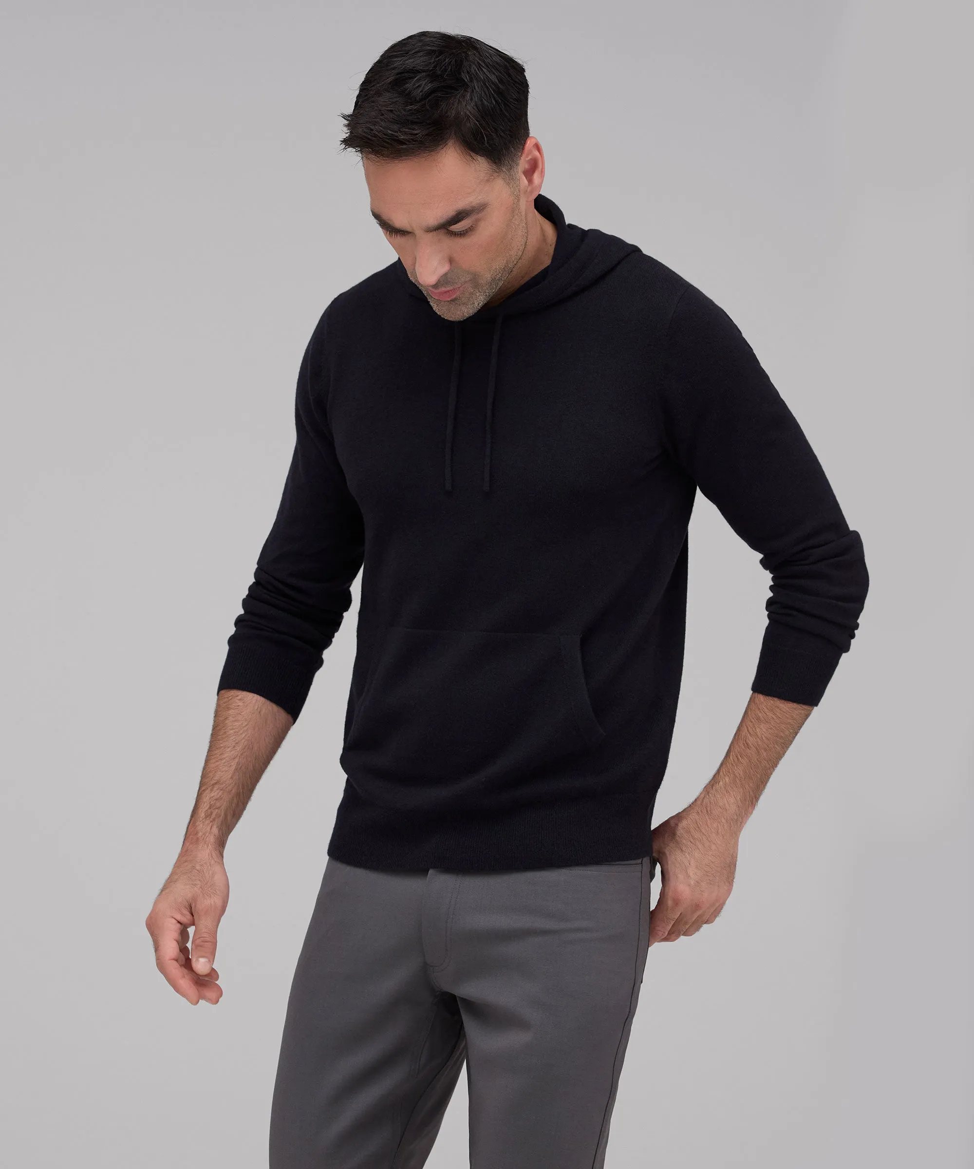 Men's Merino Cashmere Hoodie Weekend Bold style test
