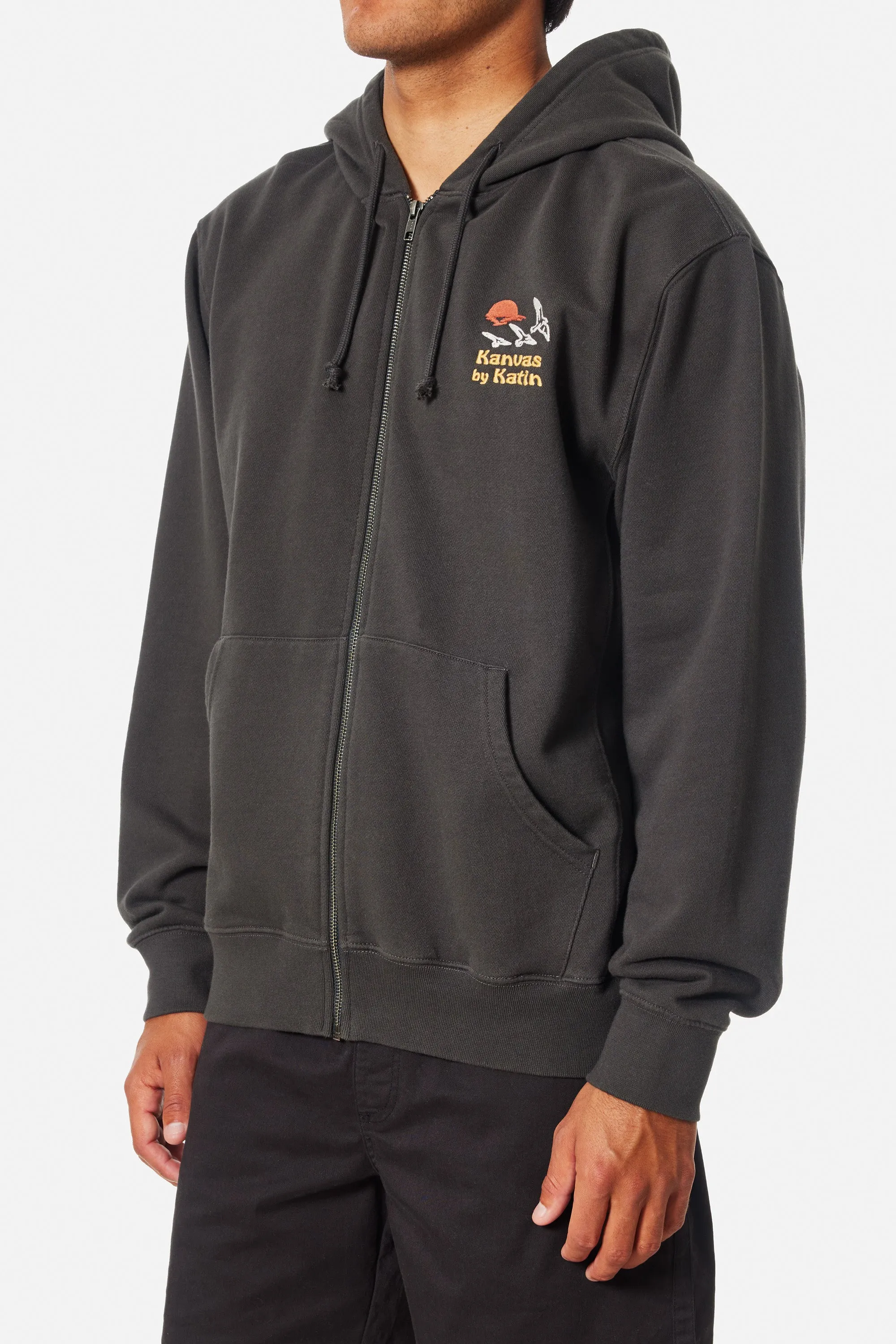 Chilly Day Wear SUNSET EMBROIDERED ZIP HOODIE
