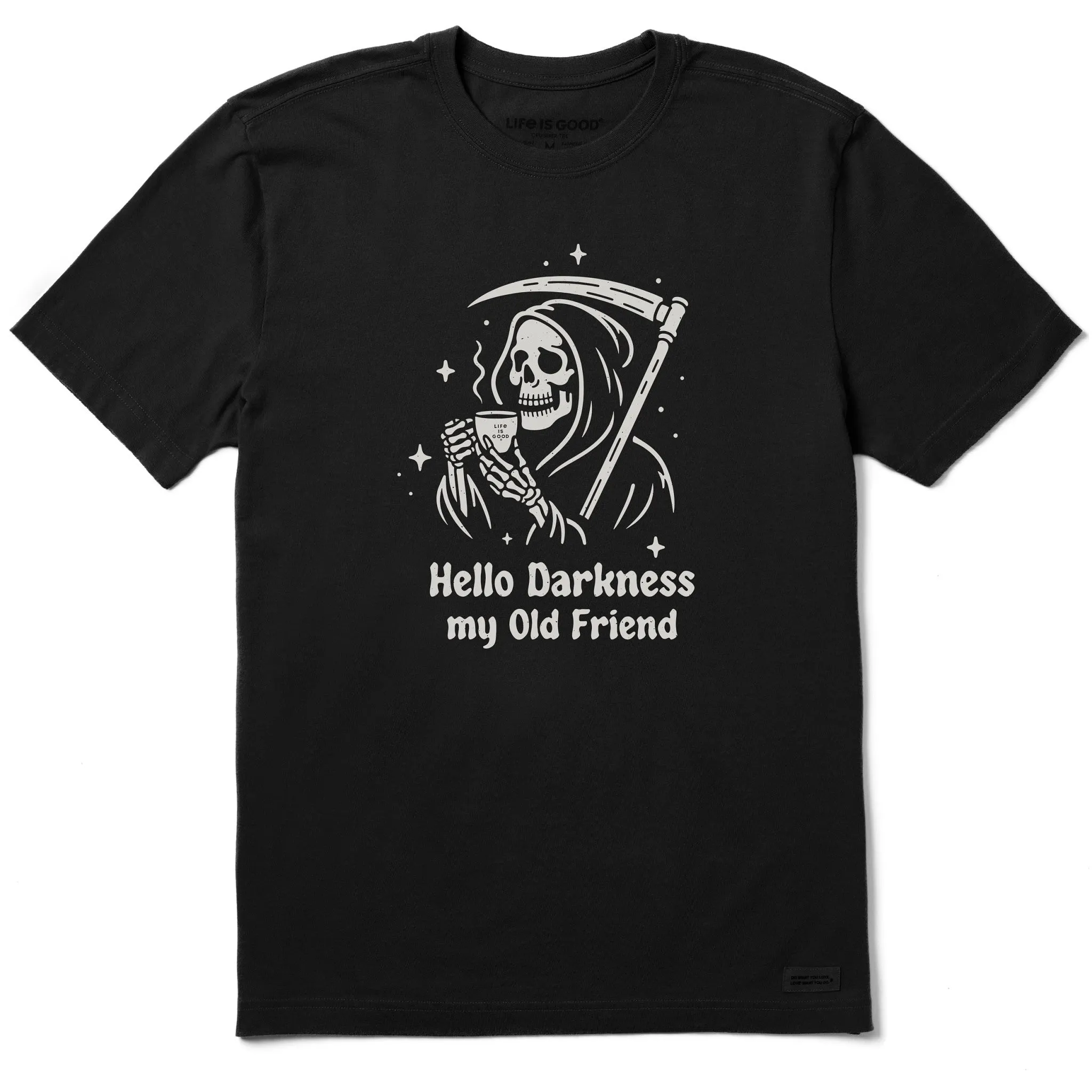 Relaxing Fit Men's Hello Darkness My Old Friend Grim Short Sleeve Tee