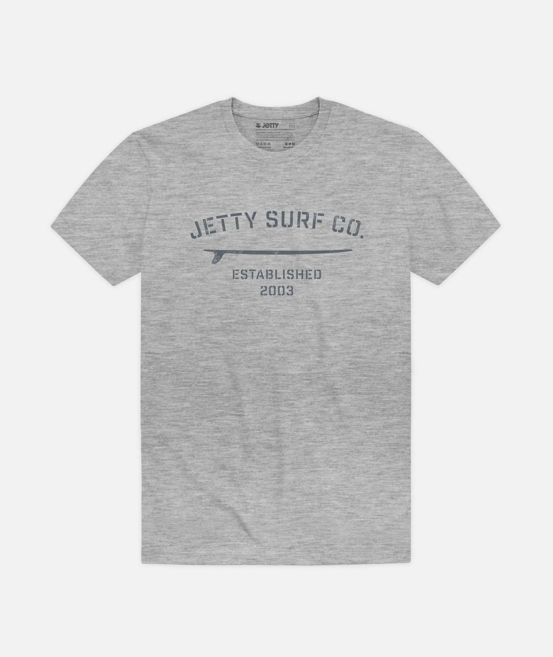 Comfy Waistband Stencil Tee - Athletic Heather