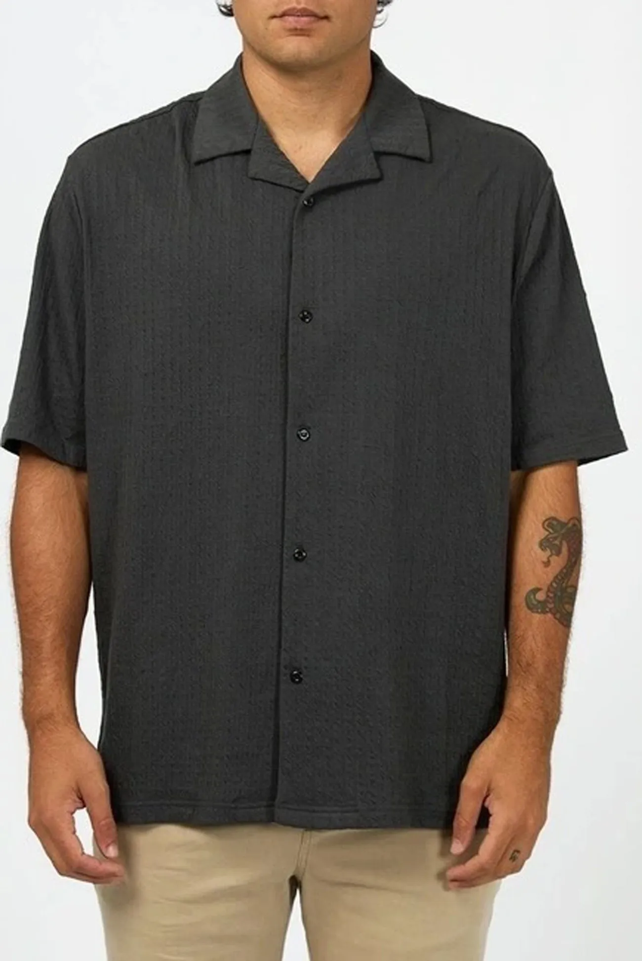 Modern Comfort Style LongLastingColor Liberate Short Sleeve Shirt Navy