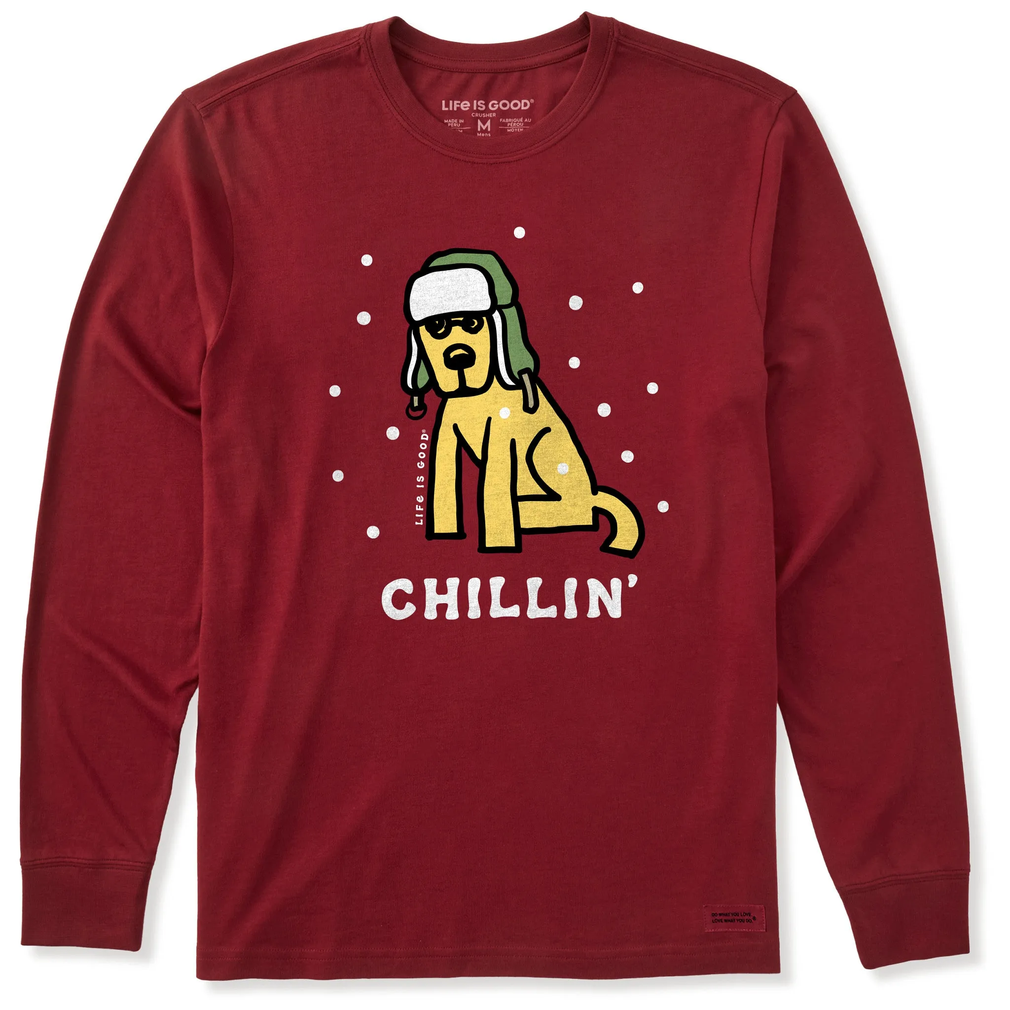 Men's Rocket Winter Chillin' Long Sleeve Crusher Tee Effortless Wear Outdoor Leisure