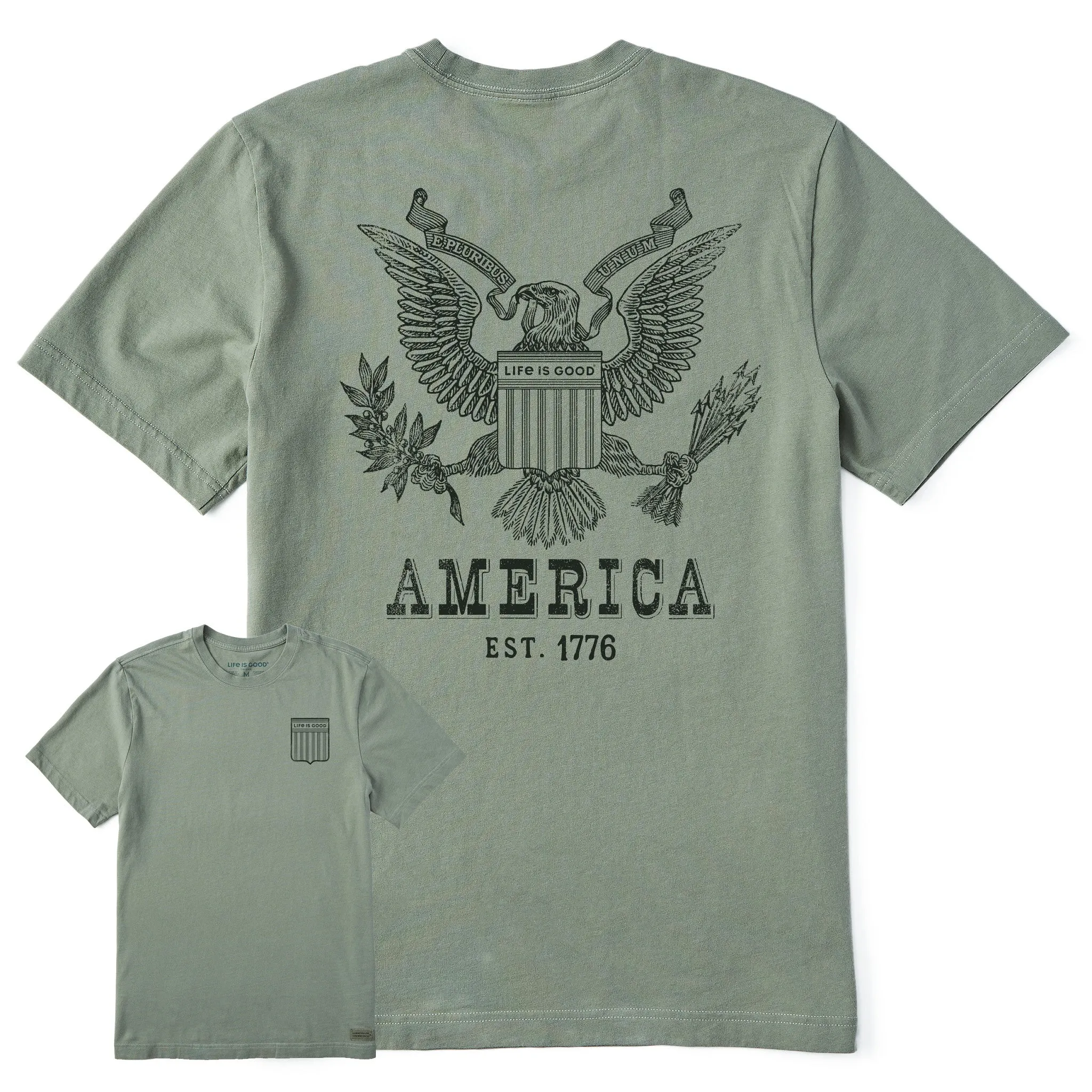 Men's The Great Seal of the United States Short Sleeve Tee Micro Perforated Fabric Cozy Vibe