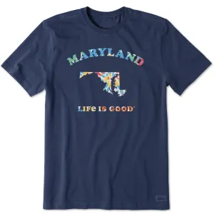 Men's Tie Dye Maryland Short Sleeve Crusher Tee Breathable Design