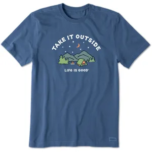 Men's Take it Outside Camping Short Sleeve Crusher Tee Weekend Essential