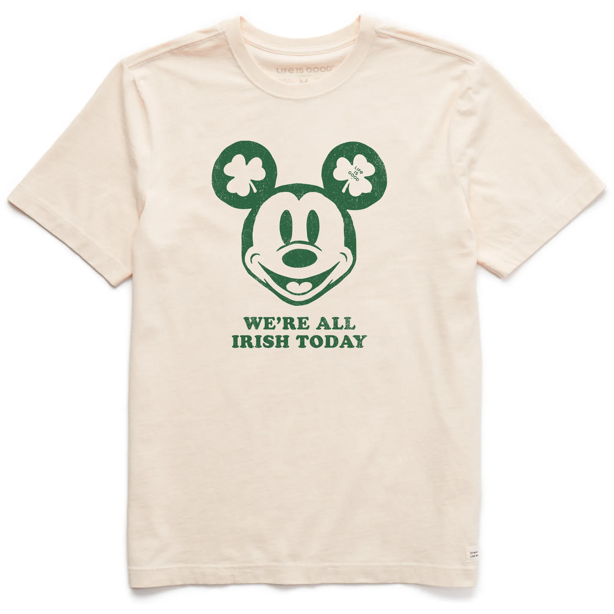 Men's We're All Irish Today Willie Short Sleeve Crusher Tee Subtle Details