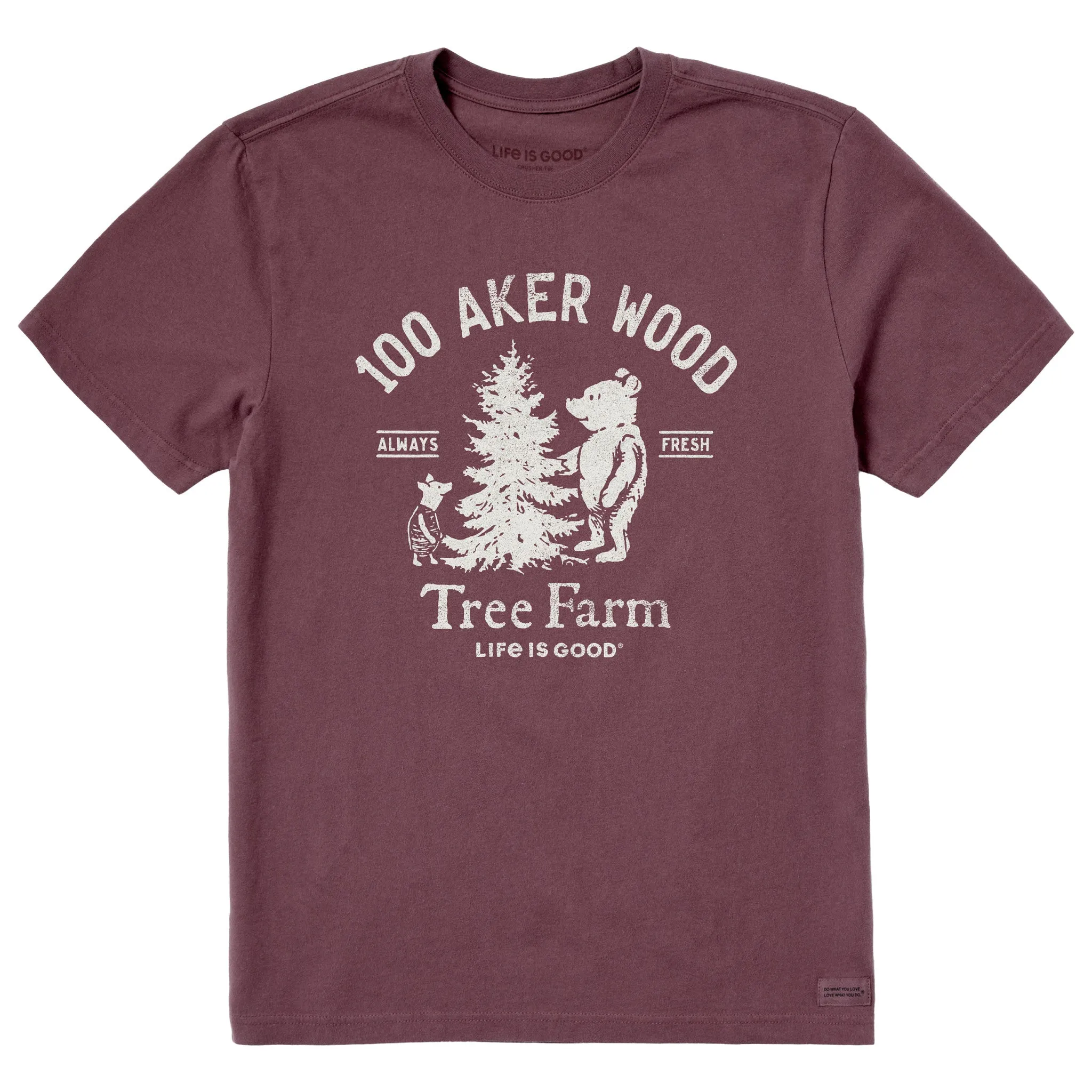 Basic Top All-day style Men's Winnie 100 Aker Tree Farm Short Sleeve Crusher Tee