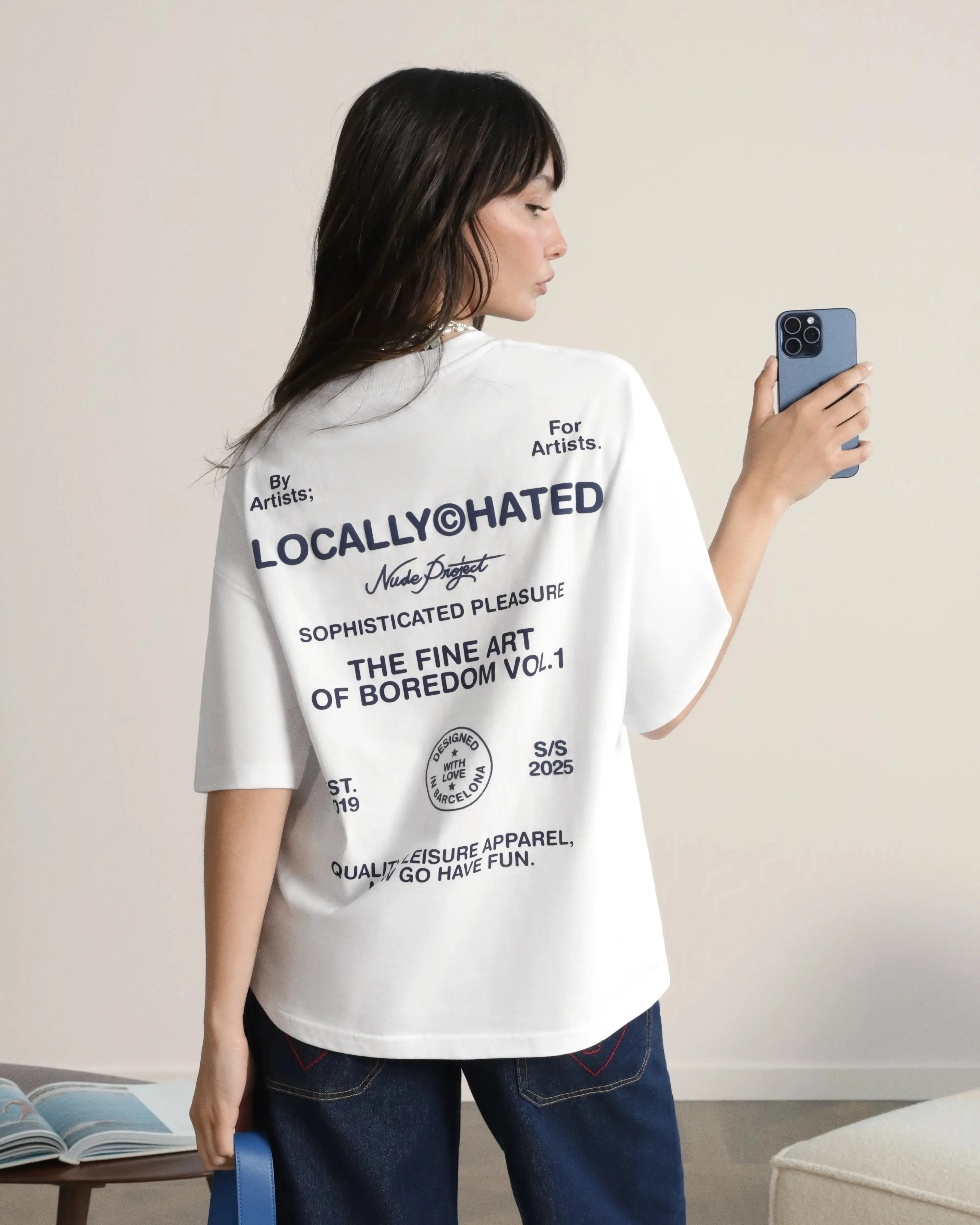 Sporty Comfort Wear Fine Art Tee White