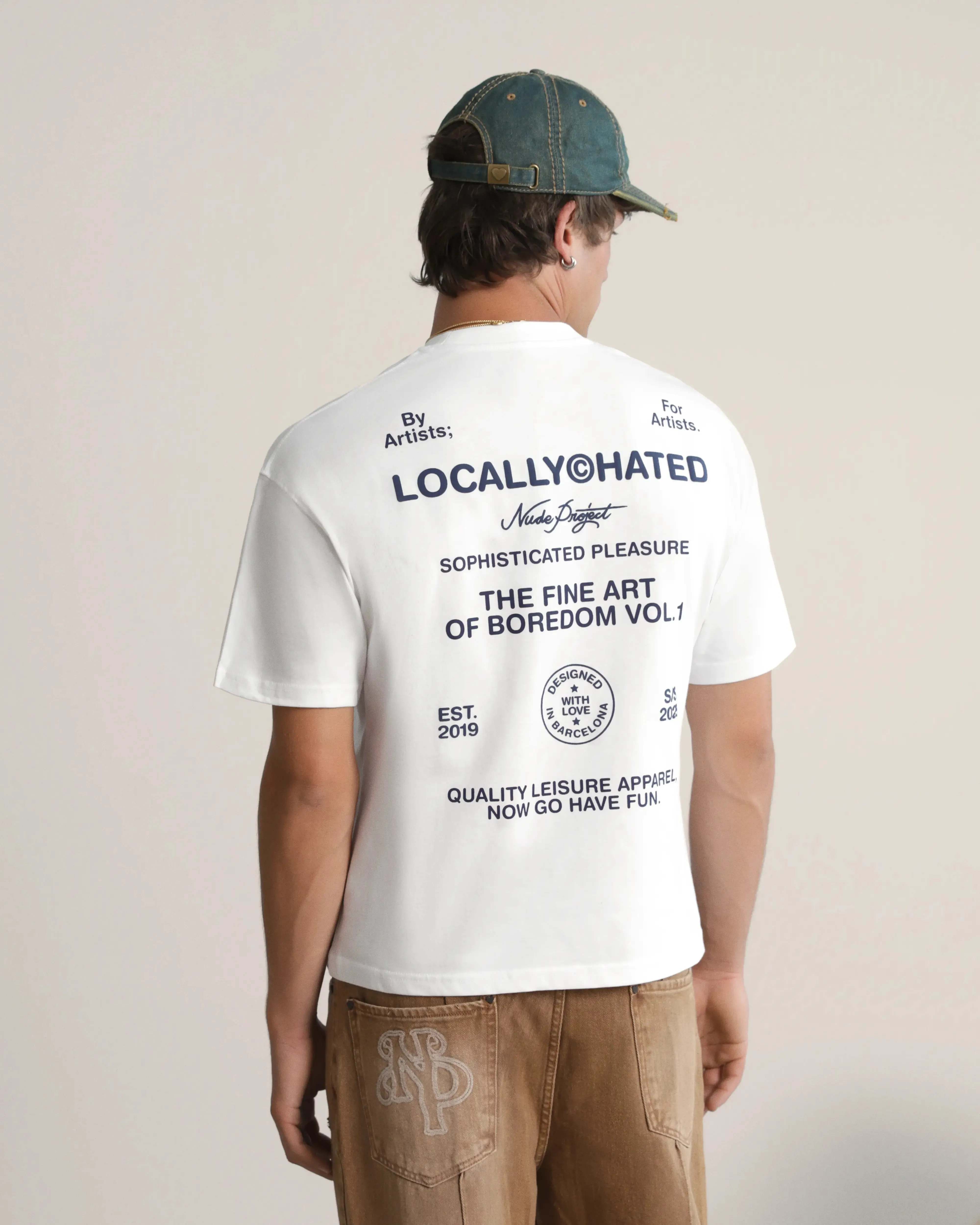 Fine Art Tee White Casual Statement Ultra Soft Finish