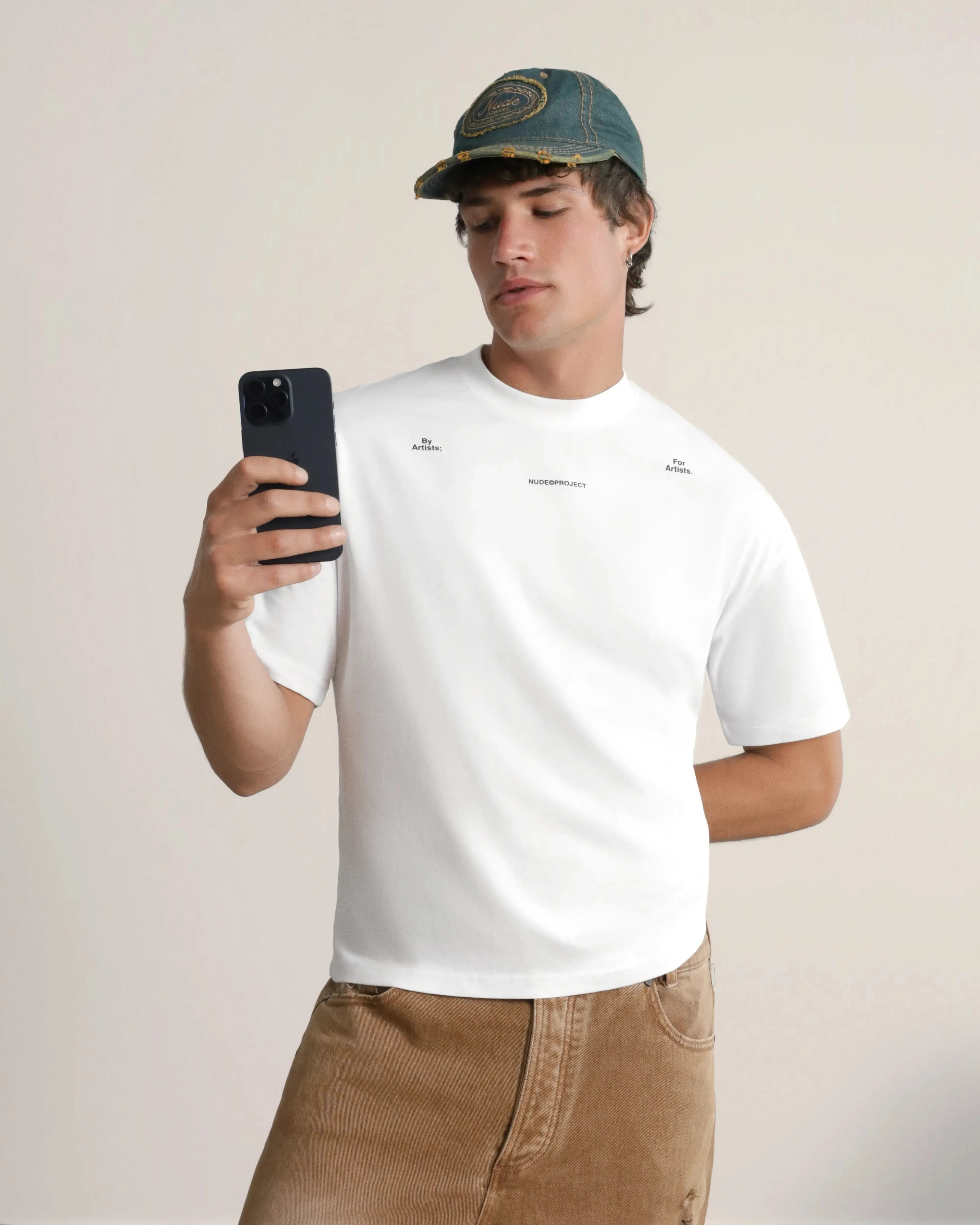 Fine Art Tee White Moisture Control Fabric Cool and Relaxed