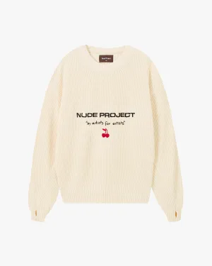 Soft Layer Layer Ready Wavy Knit Sweater Off-White