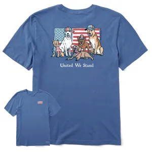 Men's United We Stand Dogs Short Sleeve Tee Eco-friendly Comfortable and Chic