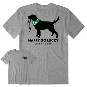 Light Stretch Men's Happy Go Lucky Lab Short Sleeve Crusher Tee