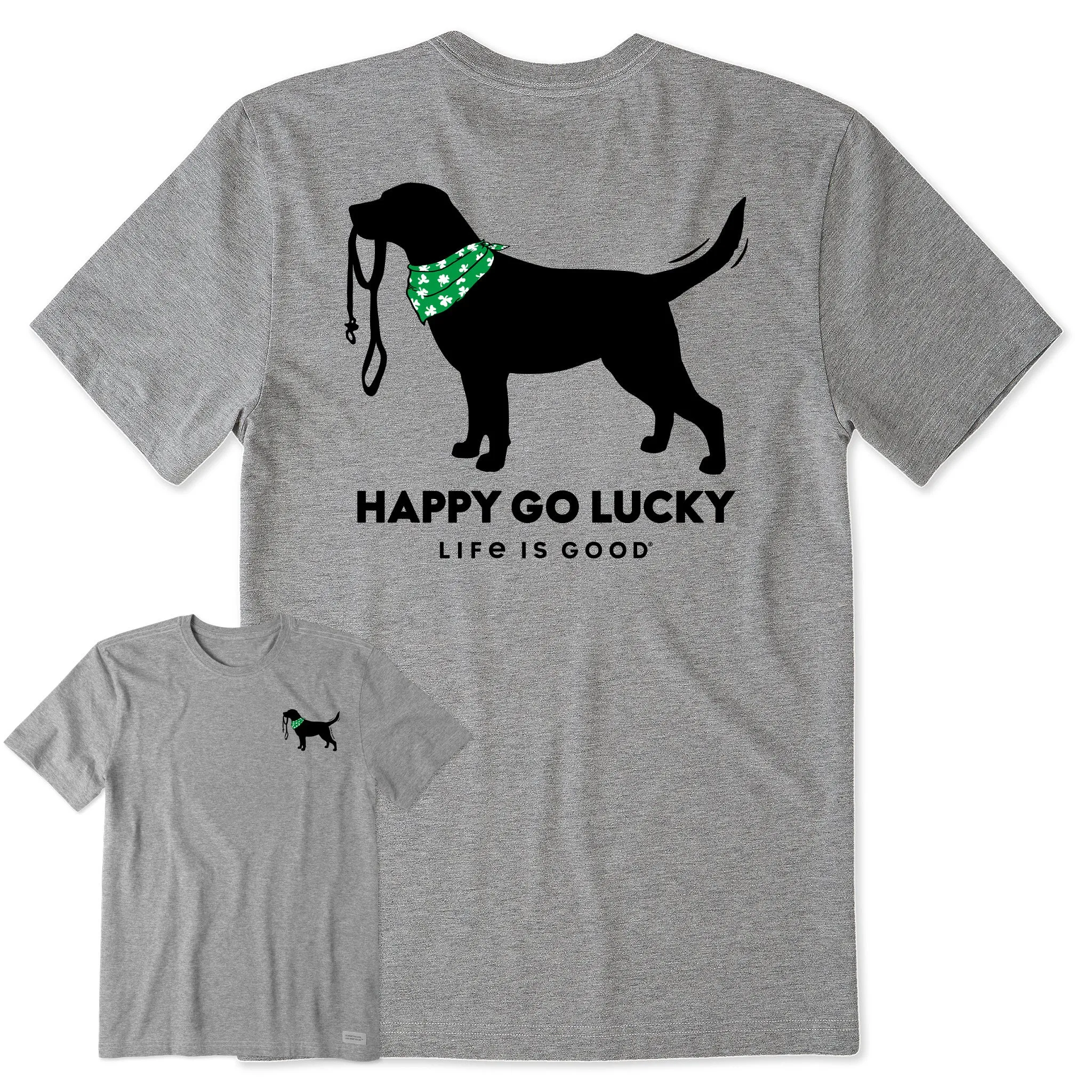 Light Stretch Men's Happy Go Lucky Lab Short Sleeve Crusher Tee