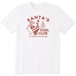 Smart Fashion Men's Santa's Coal Club Short Sleeve Crusher Tee