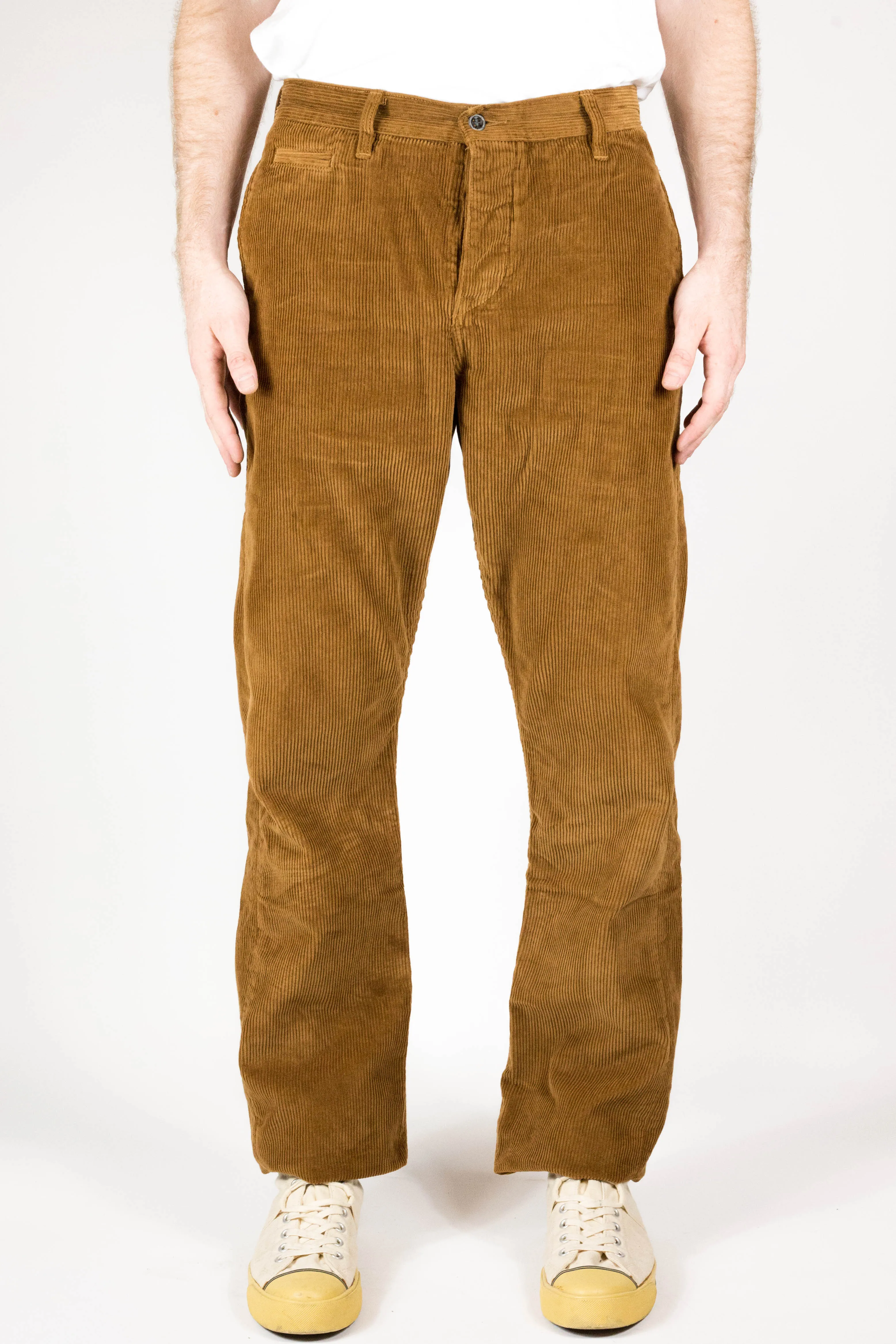 Japanese  8 wale Caramel Corduroy Miners Ultra Soft Blend Flexibility Fit